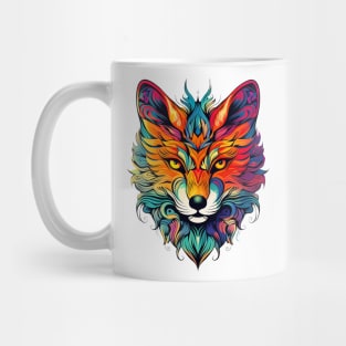 Psychedelic Trippy Fox Face Mug